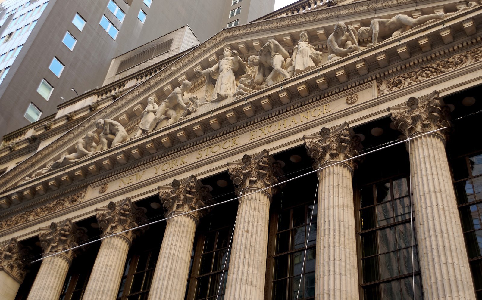 New York Stock Exchange facade on Broad Street