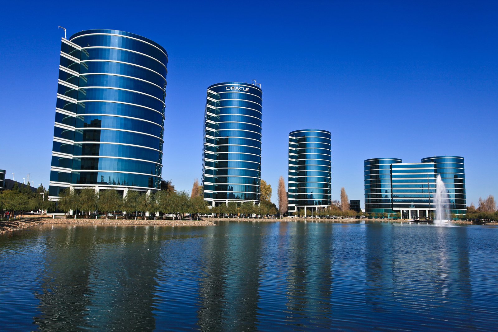 Oracle headquarters towers in Redwood Shores, California