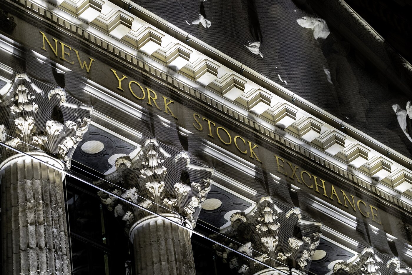 Sign of the New York Stock Exchange on Broad Street, New York